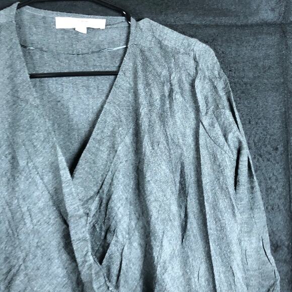 Ann Taylor LOFT Womens Sweater Gray Cardigan Wool Blend Waterfall Open Front XS - Picture 5 of 12